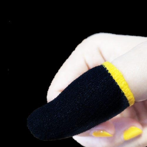 Black Yellow Edge Carbon Fiber Hand Gaming Finger Cots