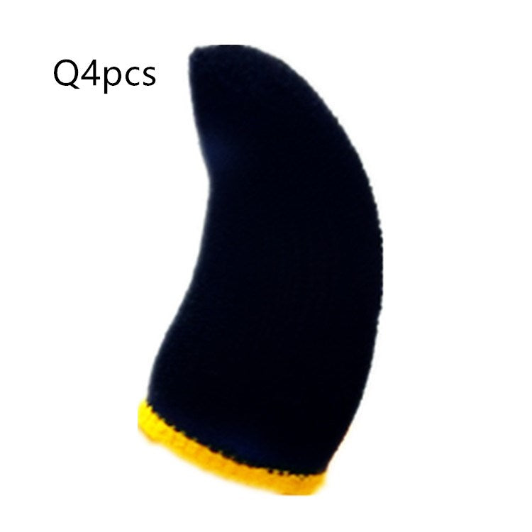 Black Yellow Edge Carbon Fiber Hand Gaming Finger Cots