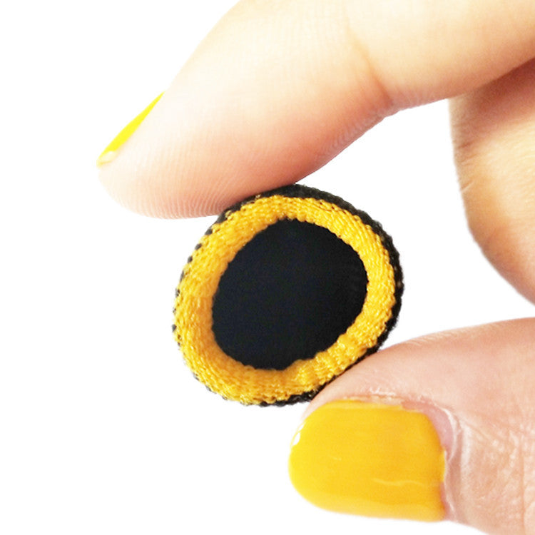 Black Yellow Edge Carbon Fiber Hand Gaming Finger Cots